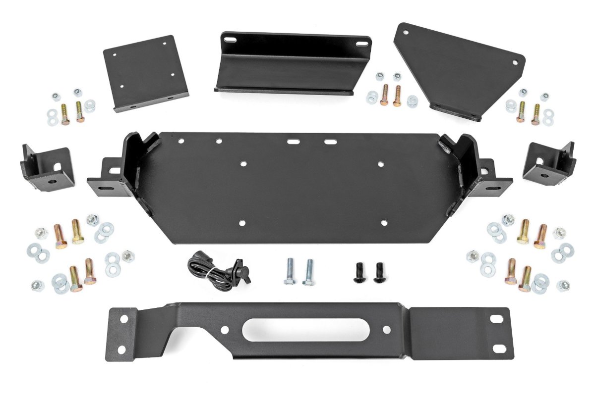 Ford F-250 Super Duty Hidden Winch Mount - Front - Rough Country - PRO12000S - Black - '20-'22
